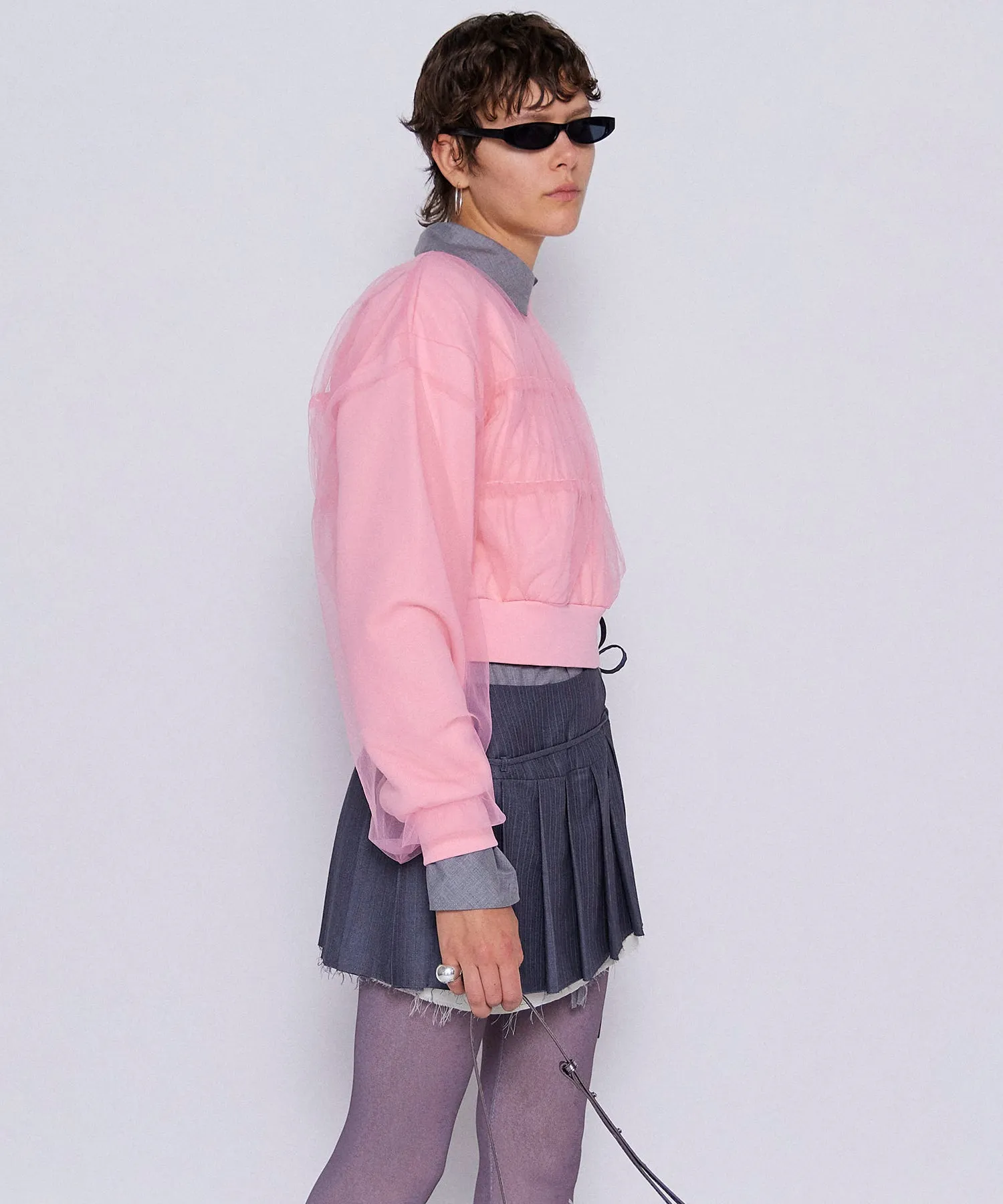 【SALE】Tulle Layered Sweatshirt