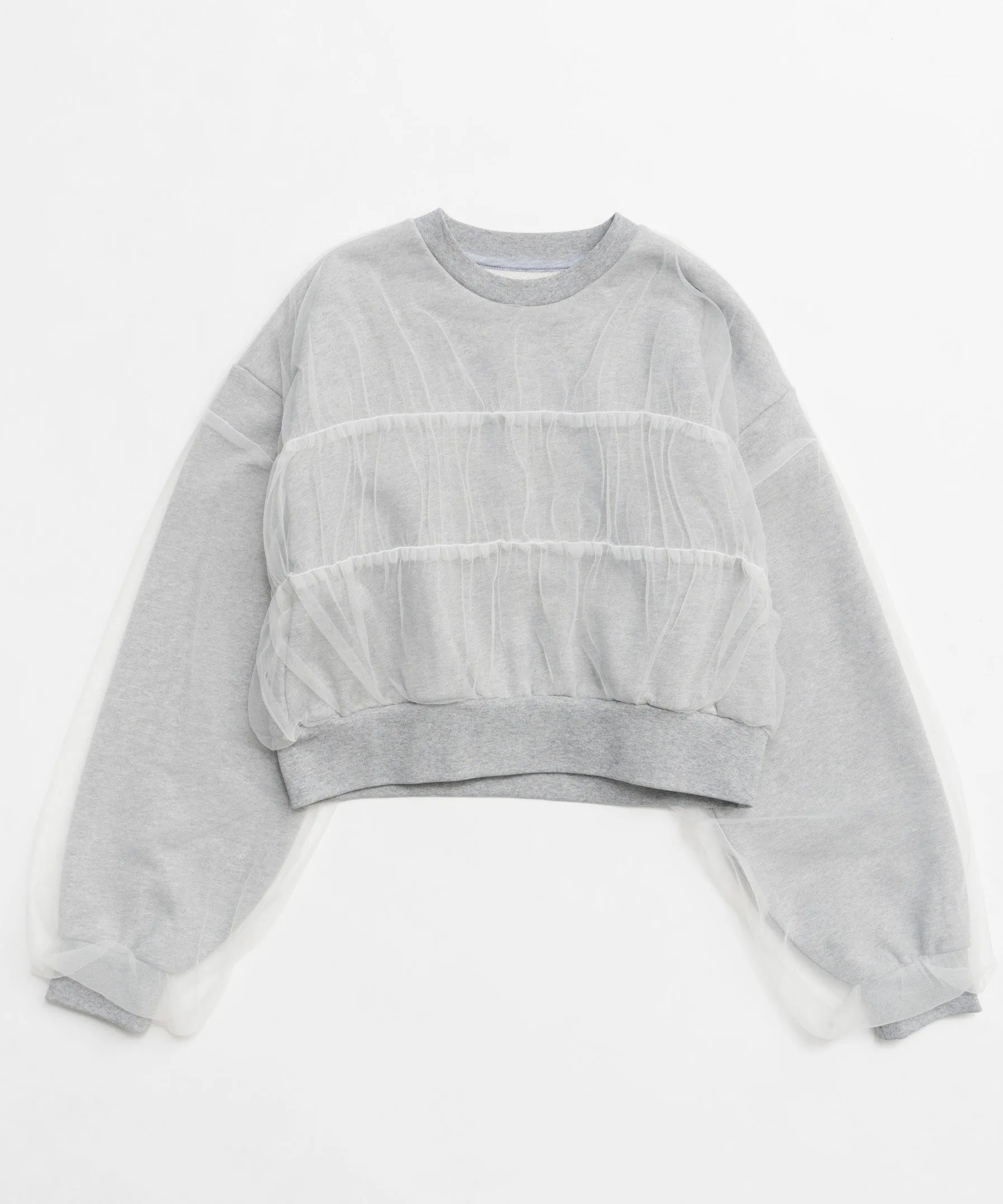 【SALE】Tulle Layered Sweatshirt