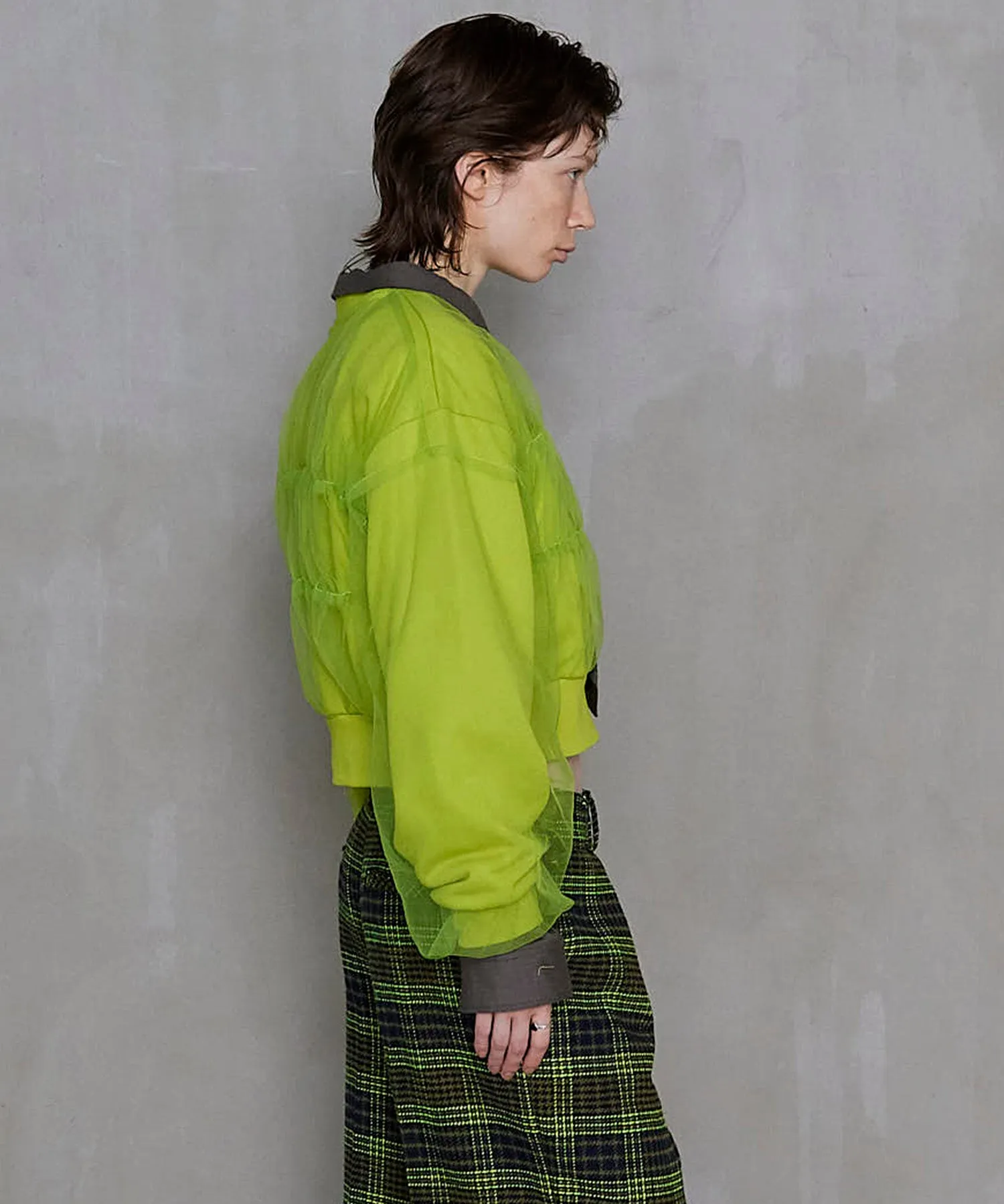 【SALE】Tulle Layered Sweatshirt