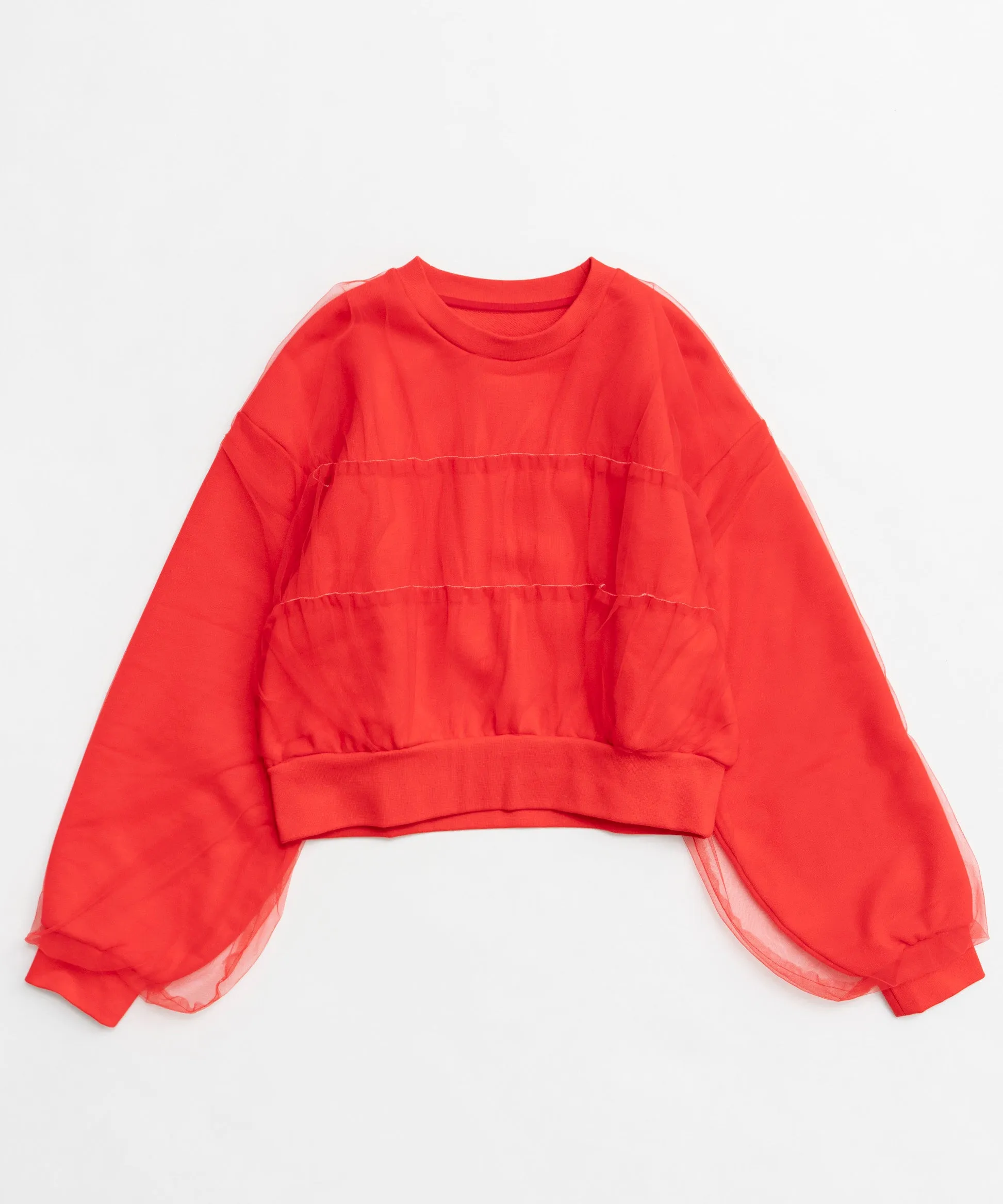 【SALE】Tulle Layered Sweatshirt