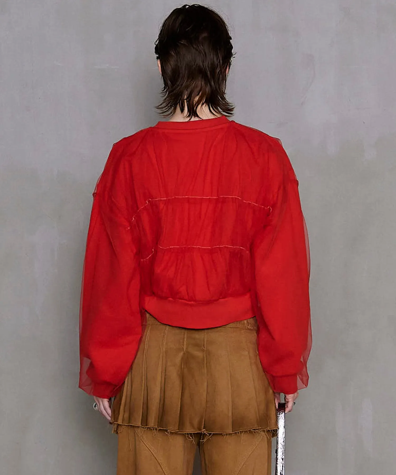 【SALE】Tulle Layered Sweatshirt