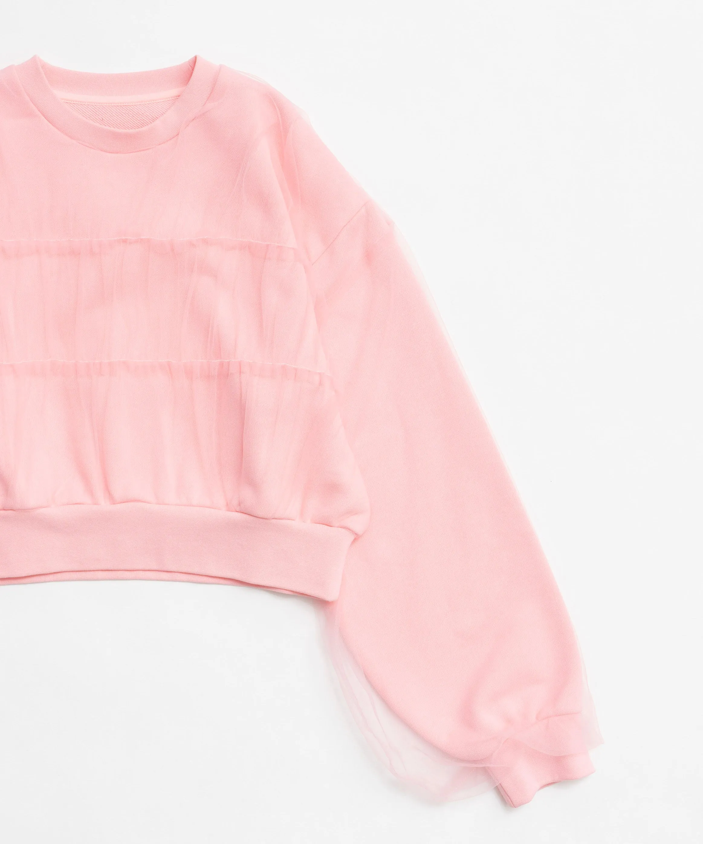 【SALE】Tulle Layered Sweatshirt