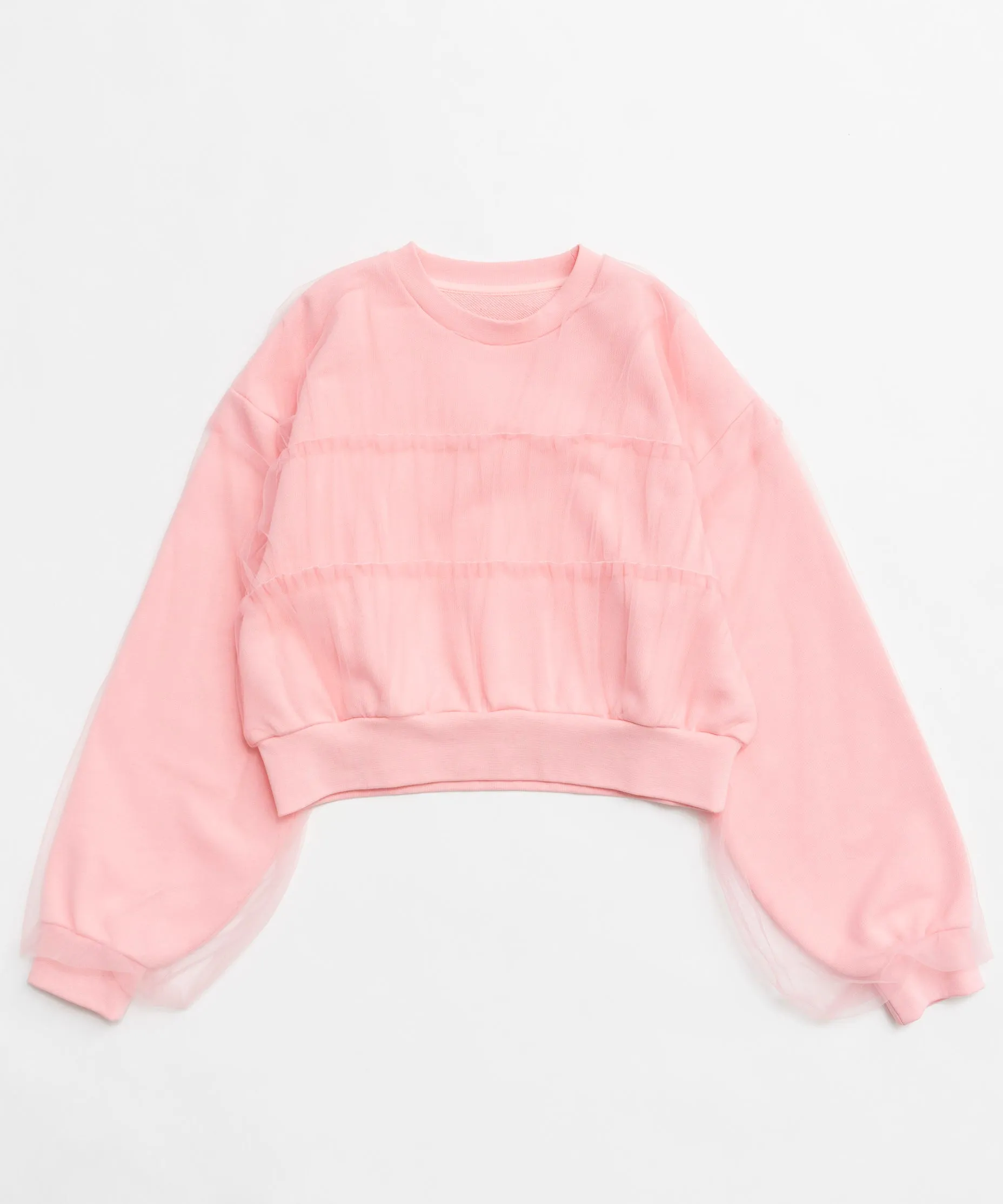 【SALE】Tulle Layered Sweatshirt