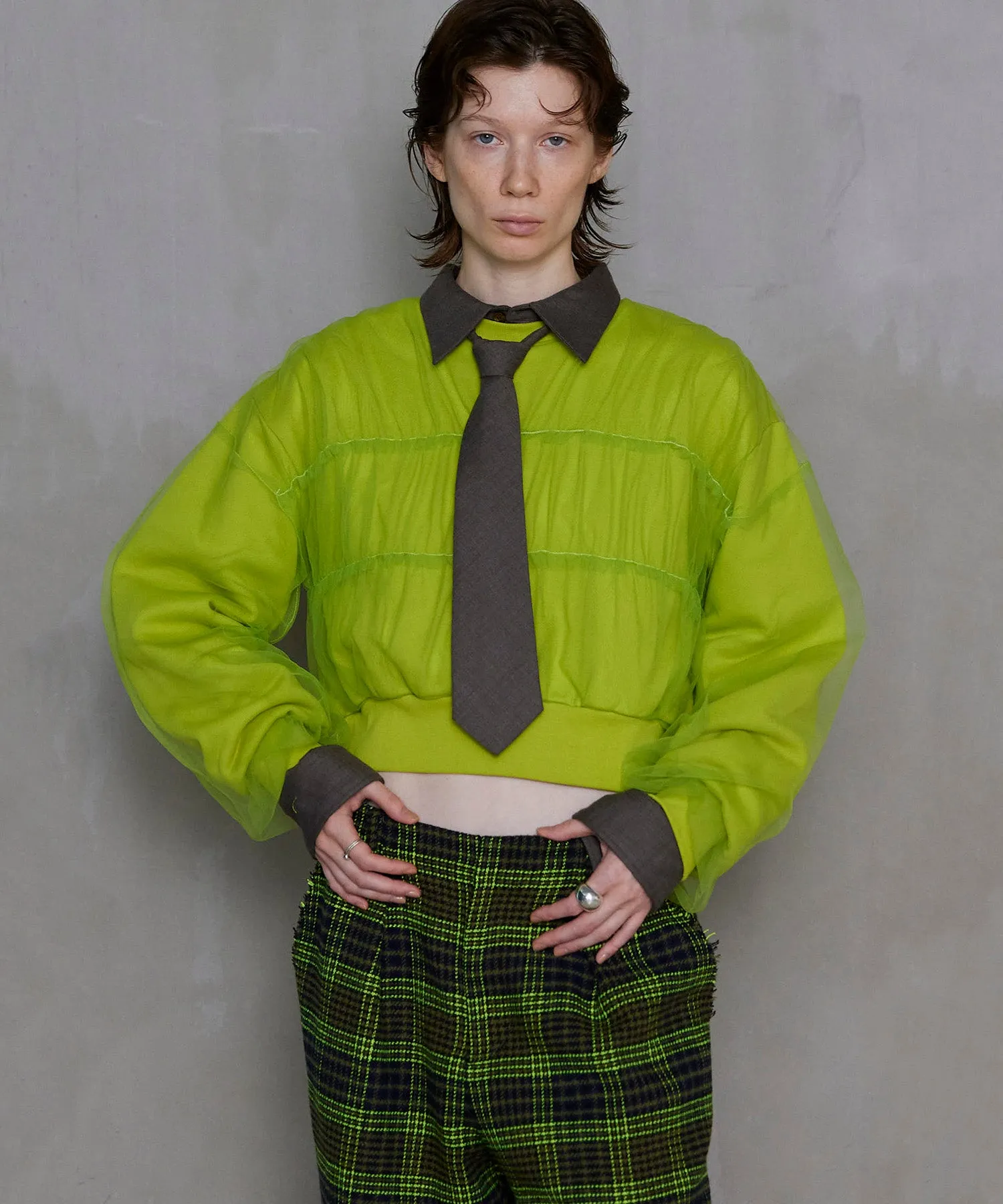 【SALE】Tulle Layered Sweatshirt