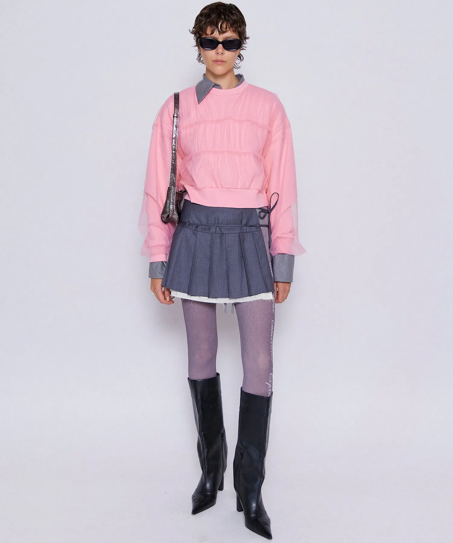【SALE】Tulle Layered Sweatshirt