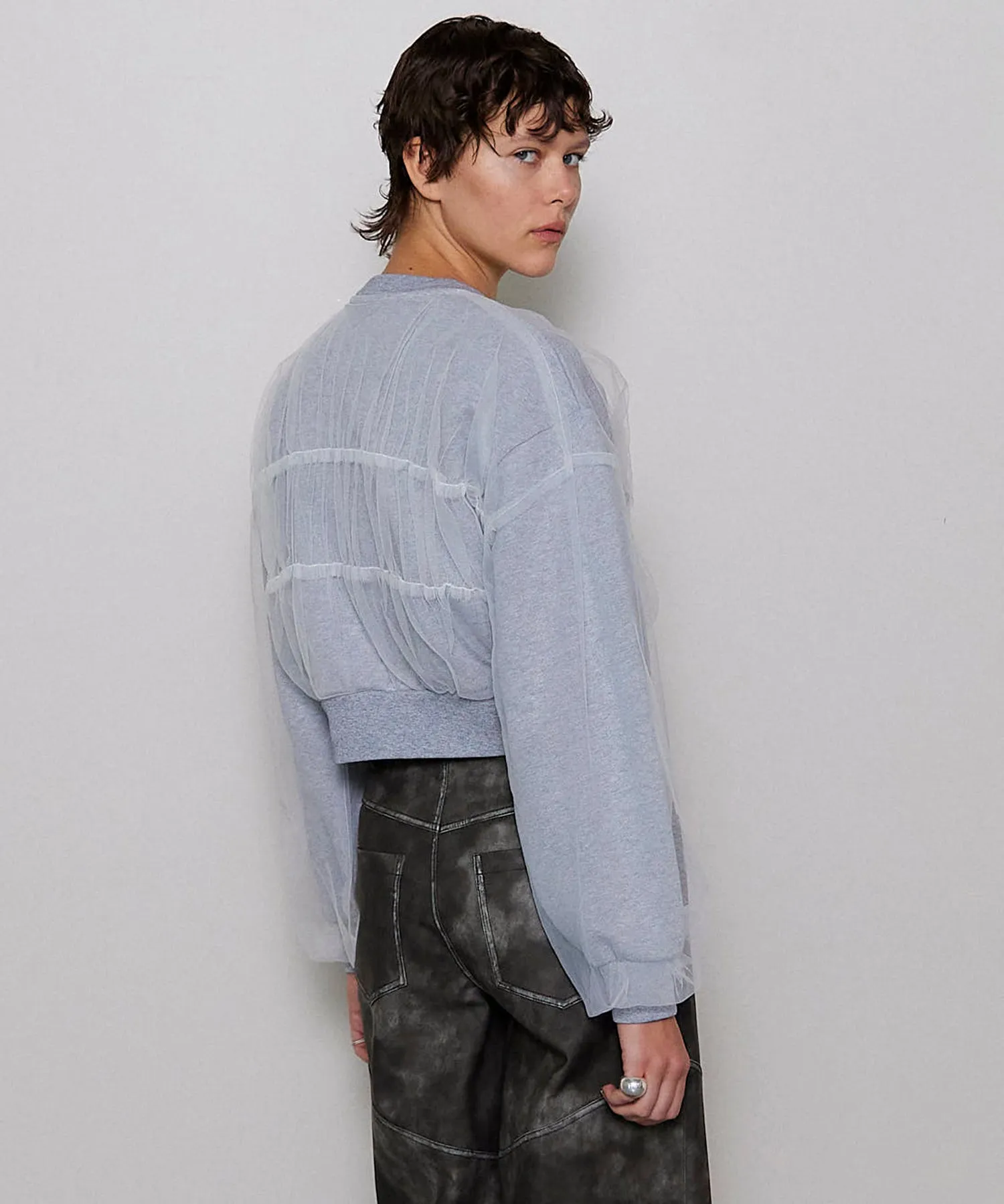 【SALE】Tulle Layered Sweatshirt