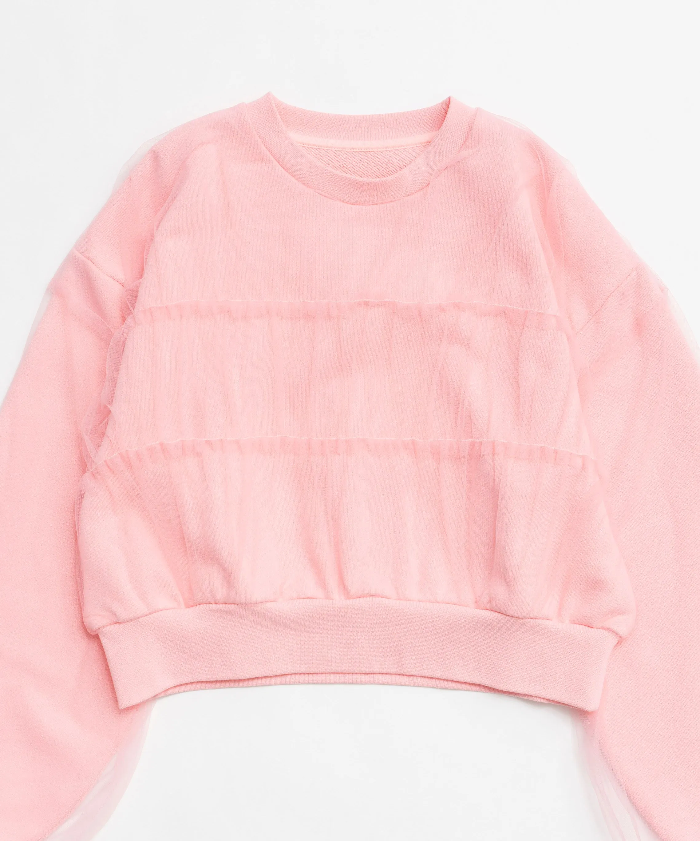 【SALE】Tulle Layered Sweatshirt