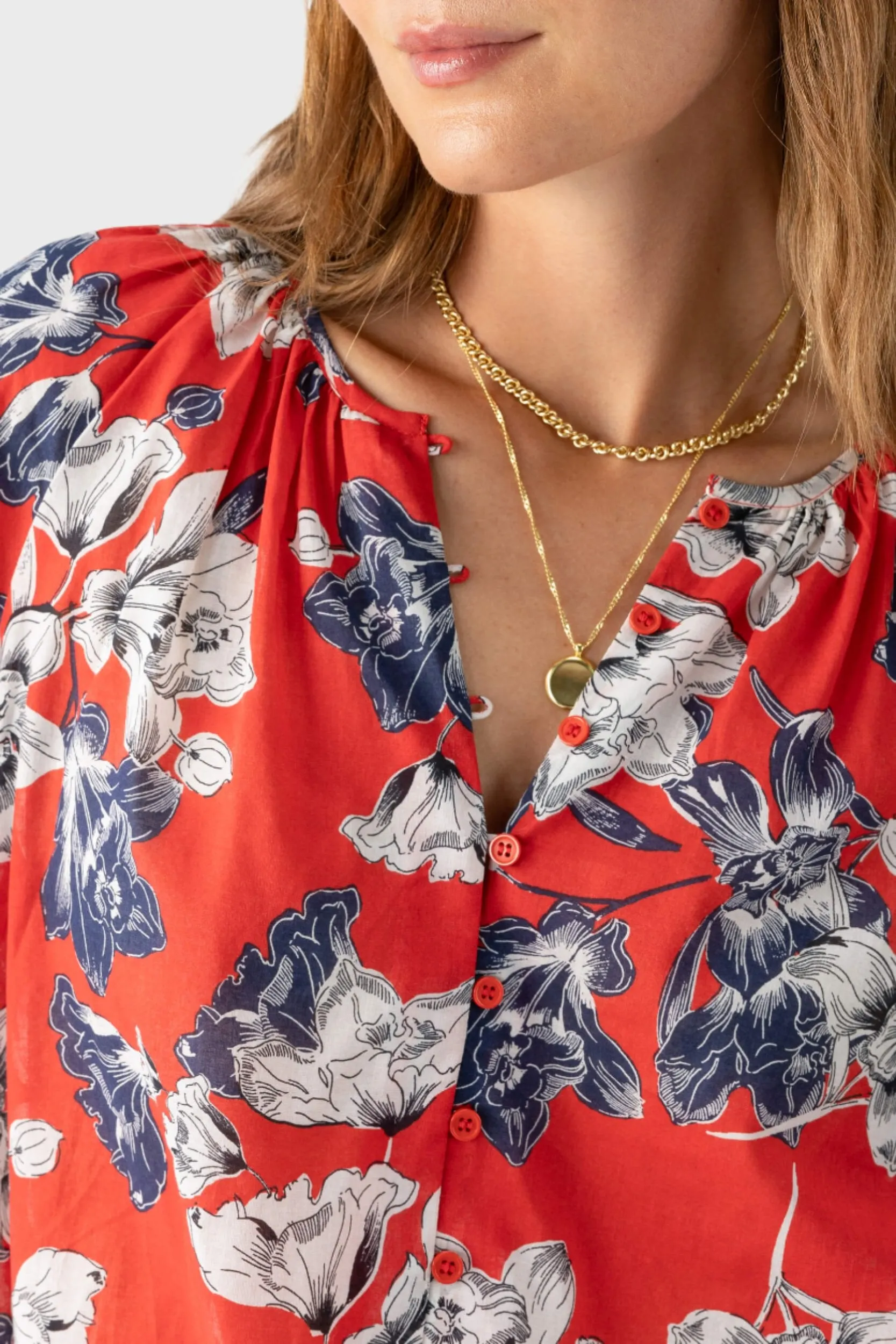 Sanctuary Garden Button Front Blouse