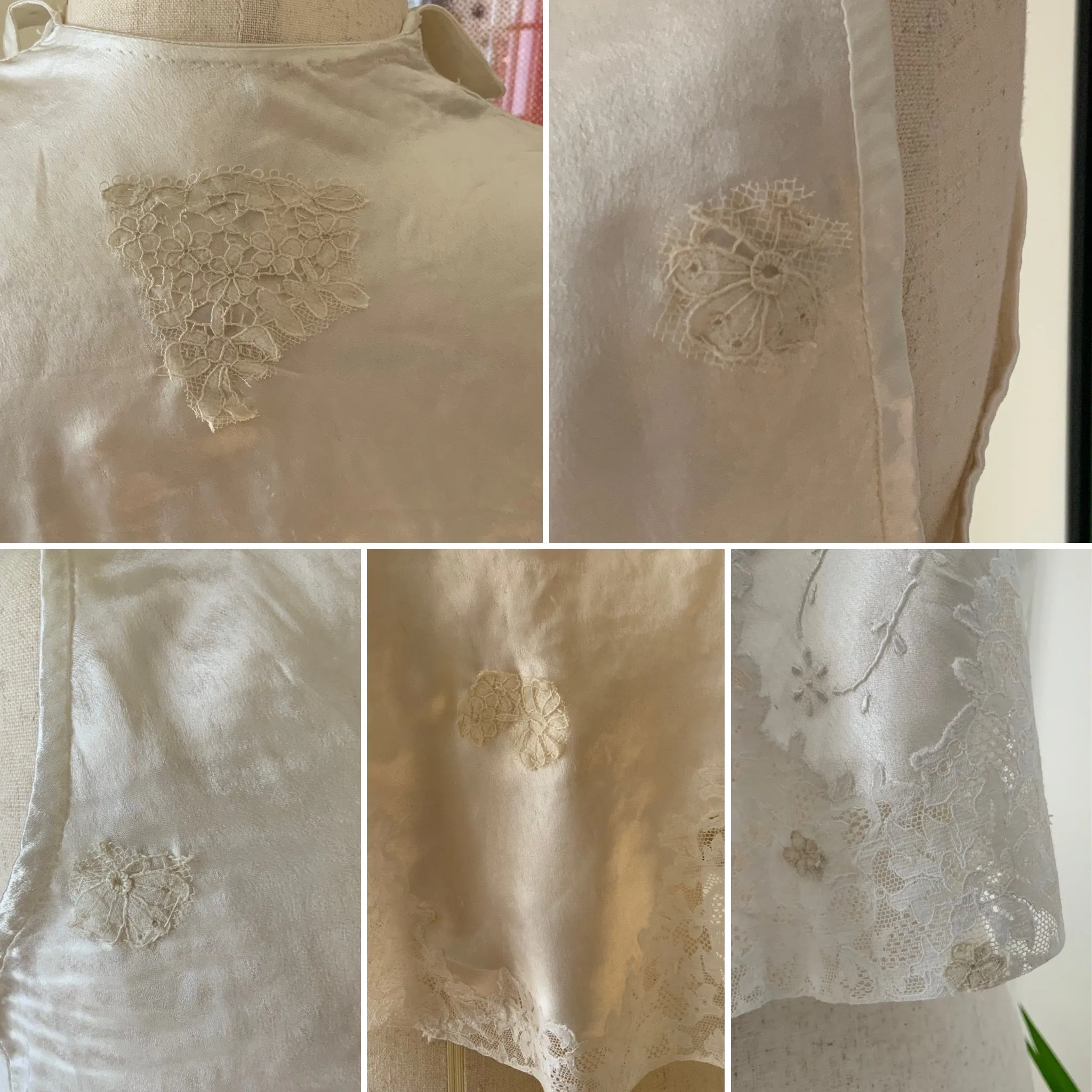 Satin Lace Bed Jacket - 50s - 50P