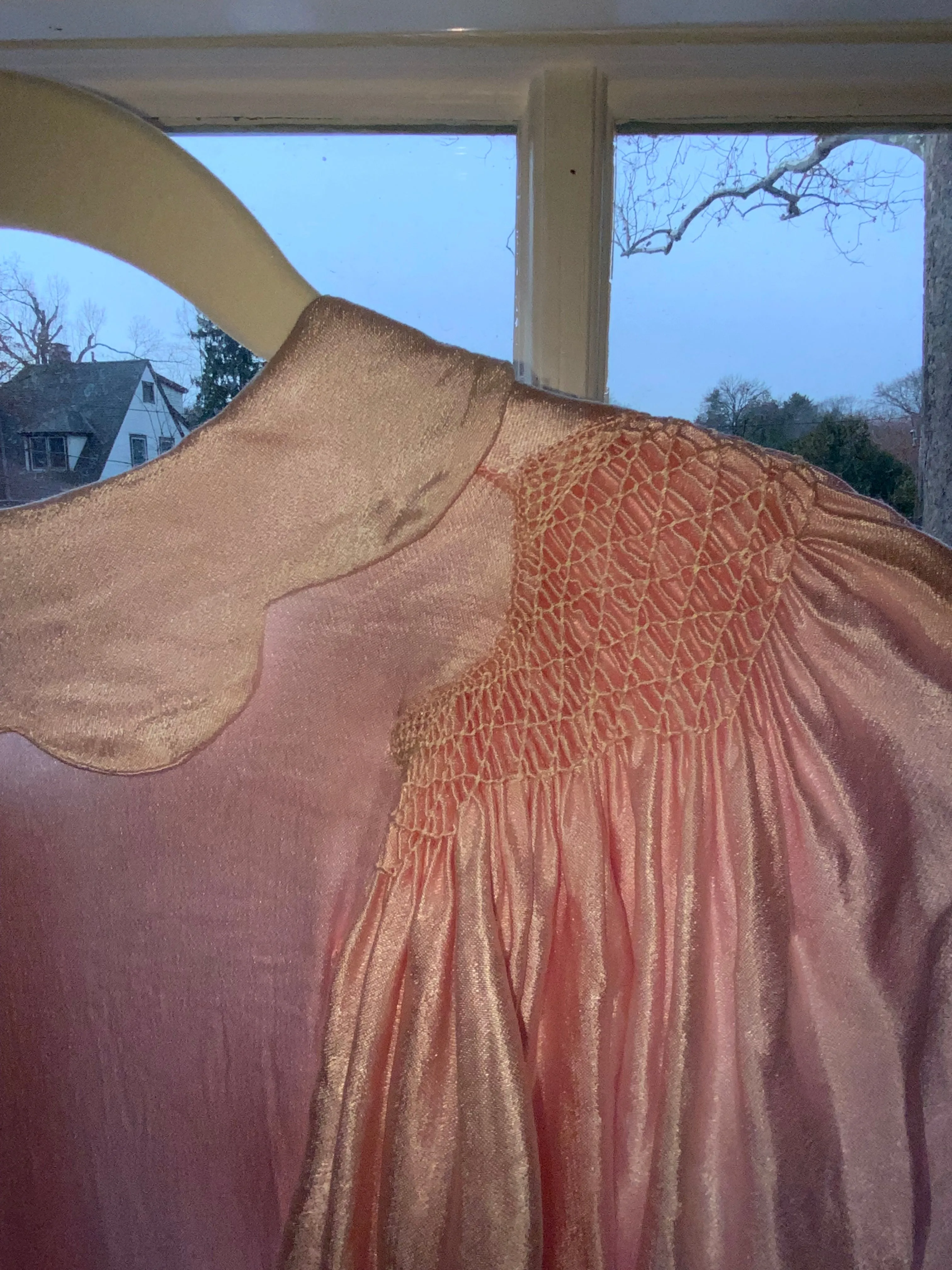 satin Nightgown Peach Pink - 40s - 40P