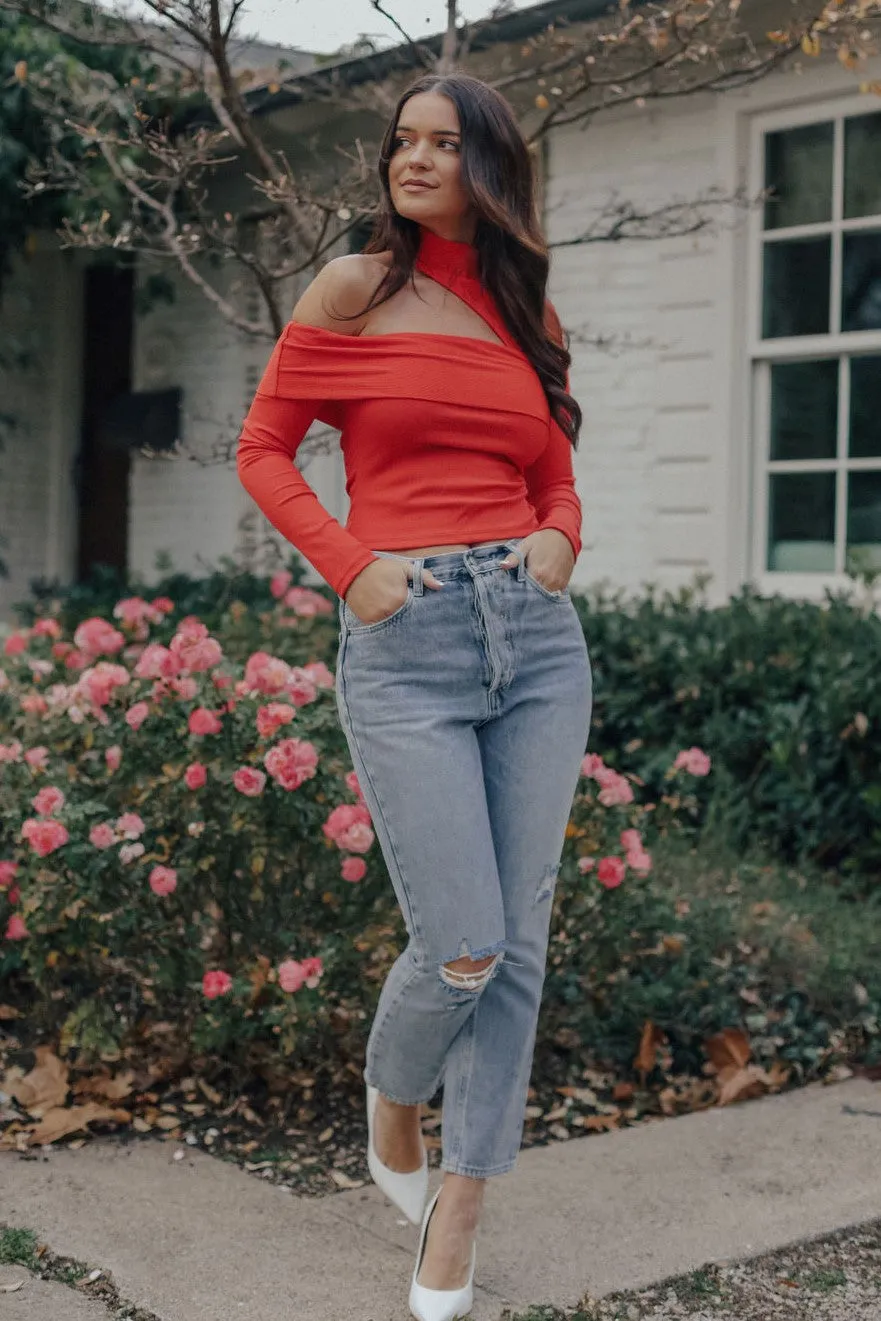 Scarlet Cut Top
