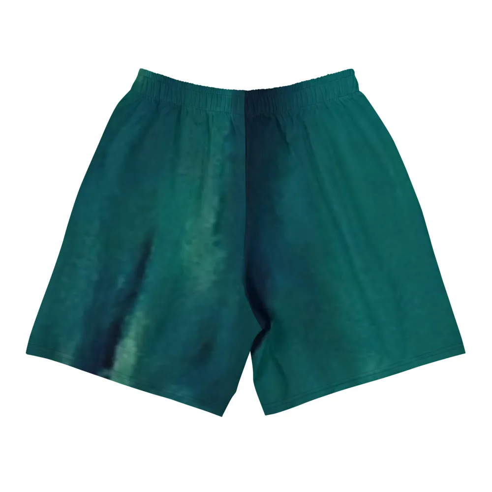 Sea Green Men's Athletic Long Shorts