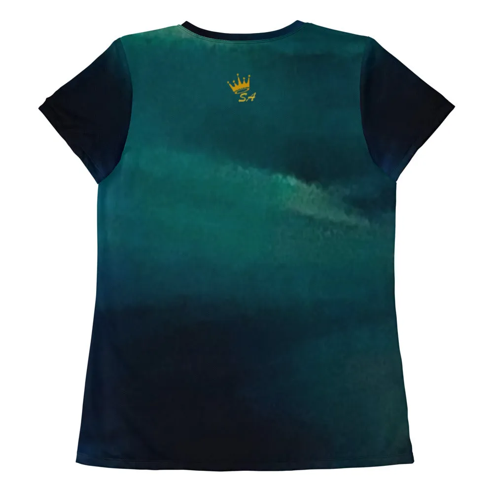 Sea Green Women's Athletic T-shirt