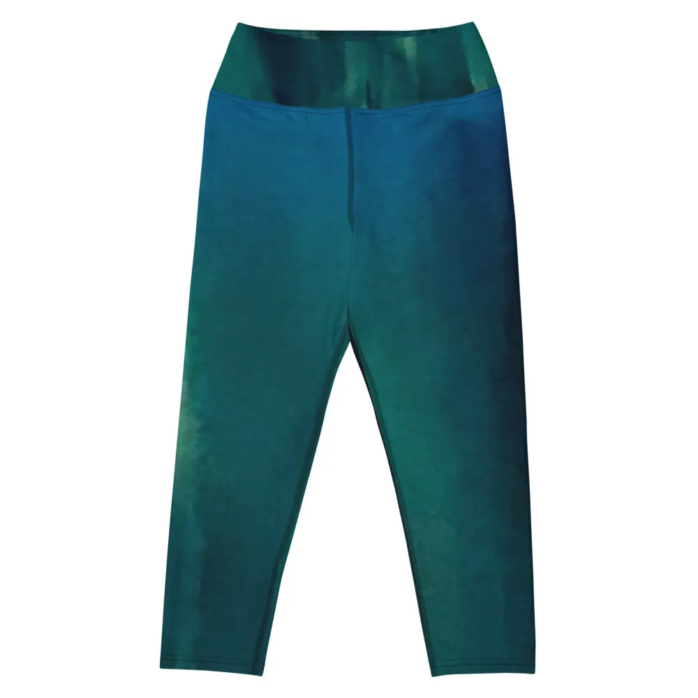Sea Green Yoga Capri Leggings