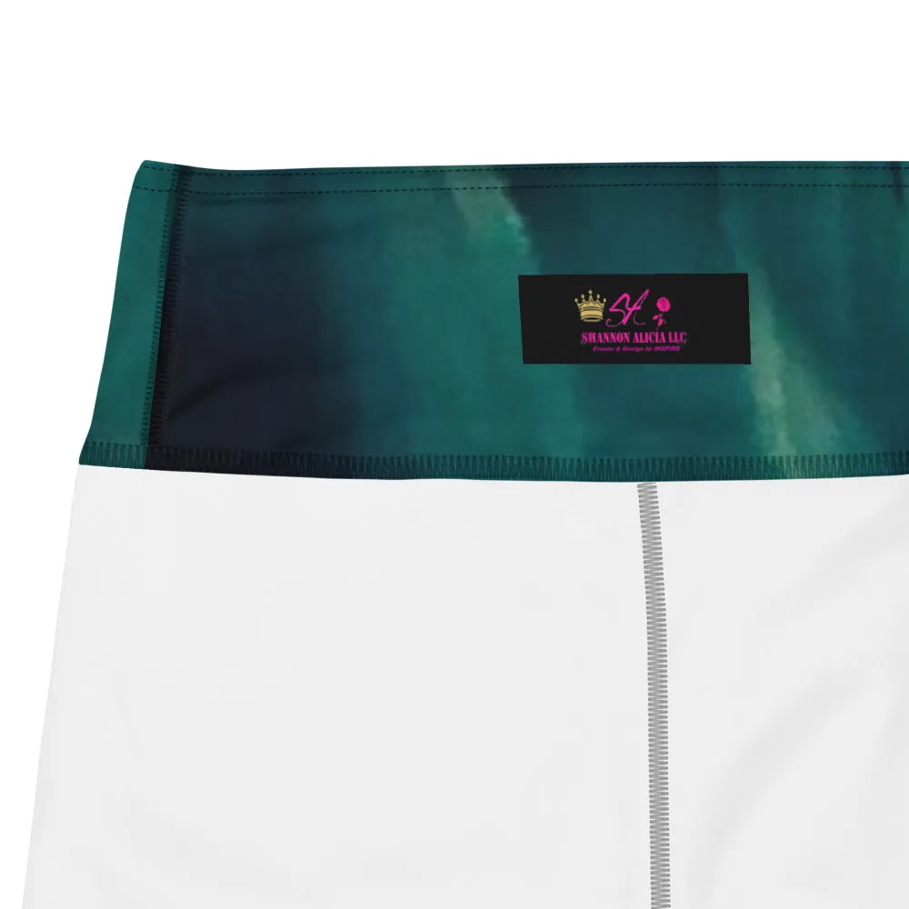 Sea Green Yoga Capri Leggings