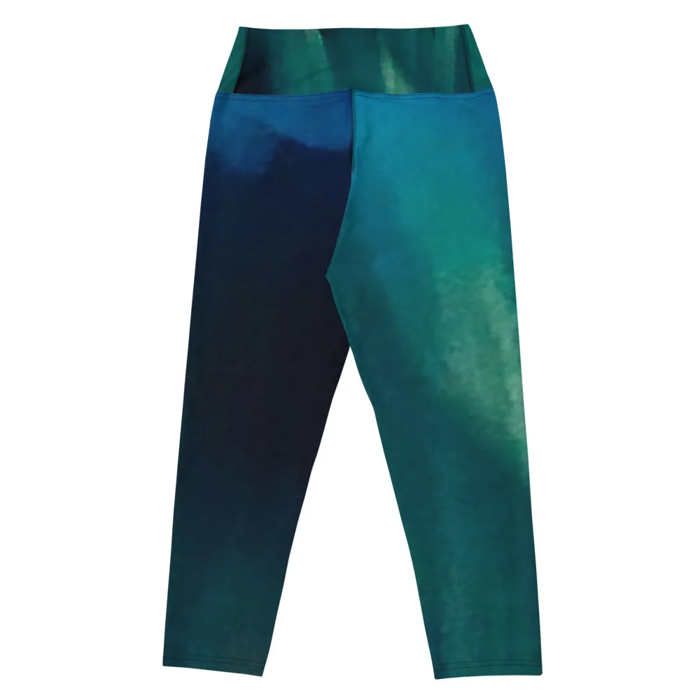 Sea Green Yoga Capri Leggings
