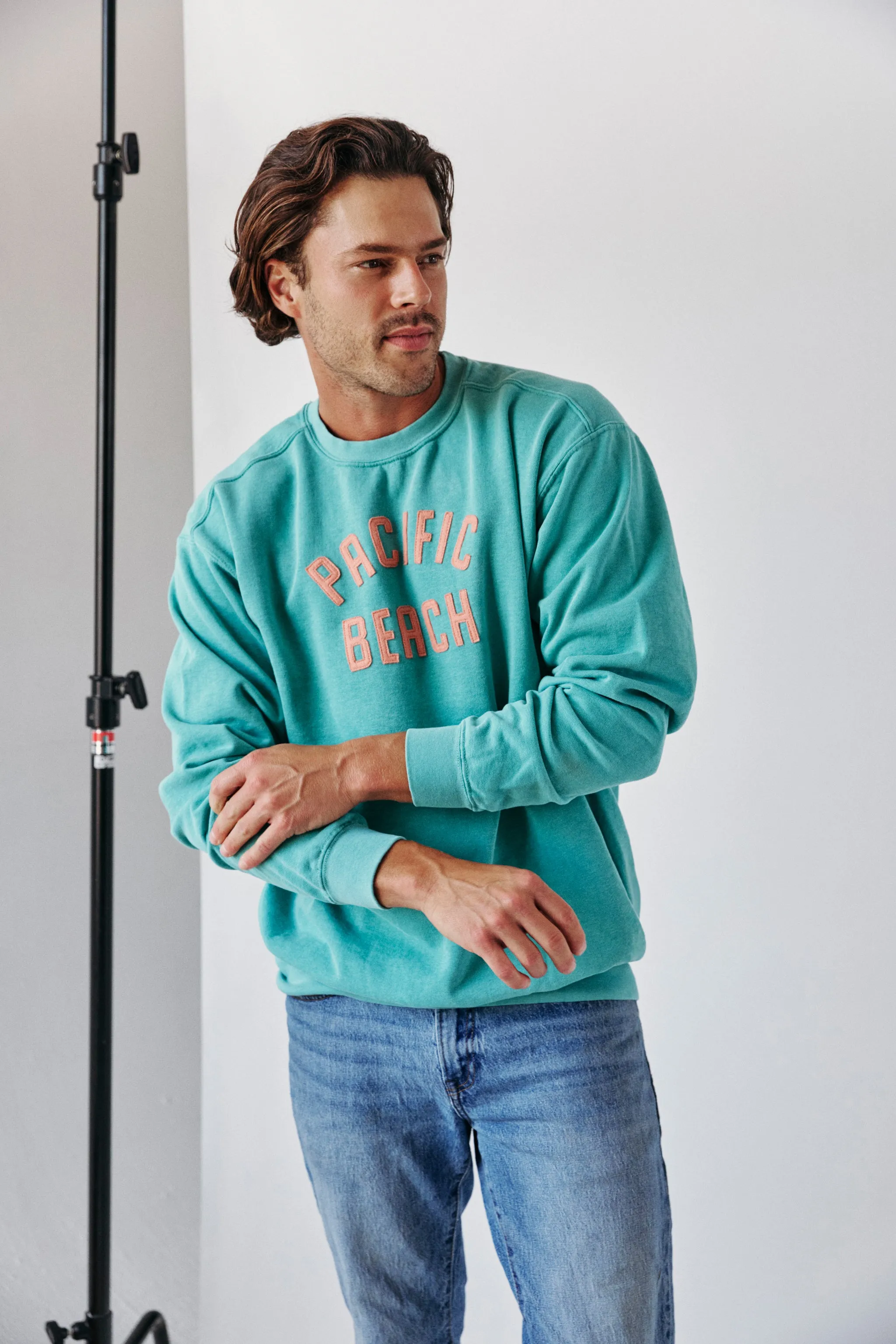 Seafoam Vintage Wash Crew