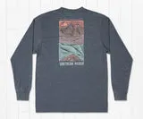 Seawash Tee: Woodcut Canoe