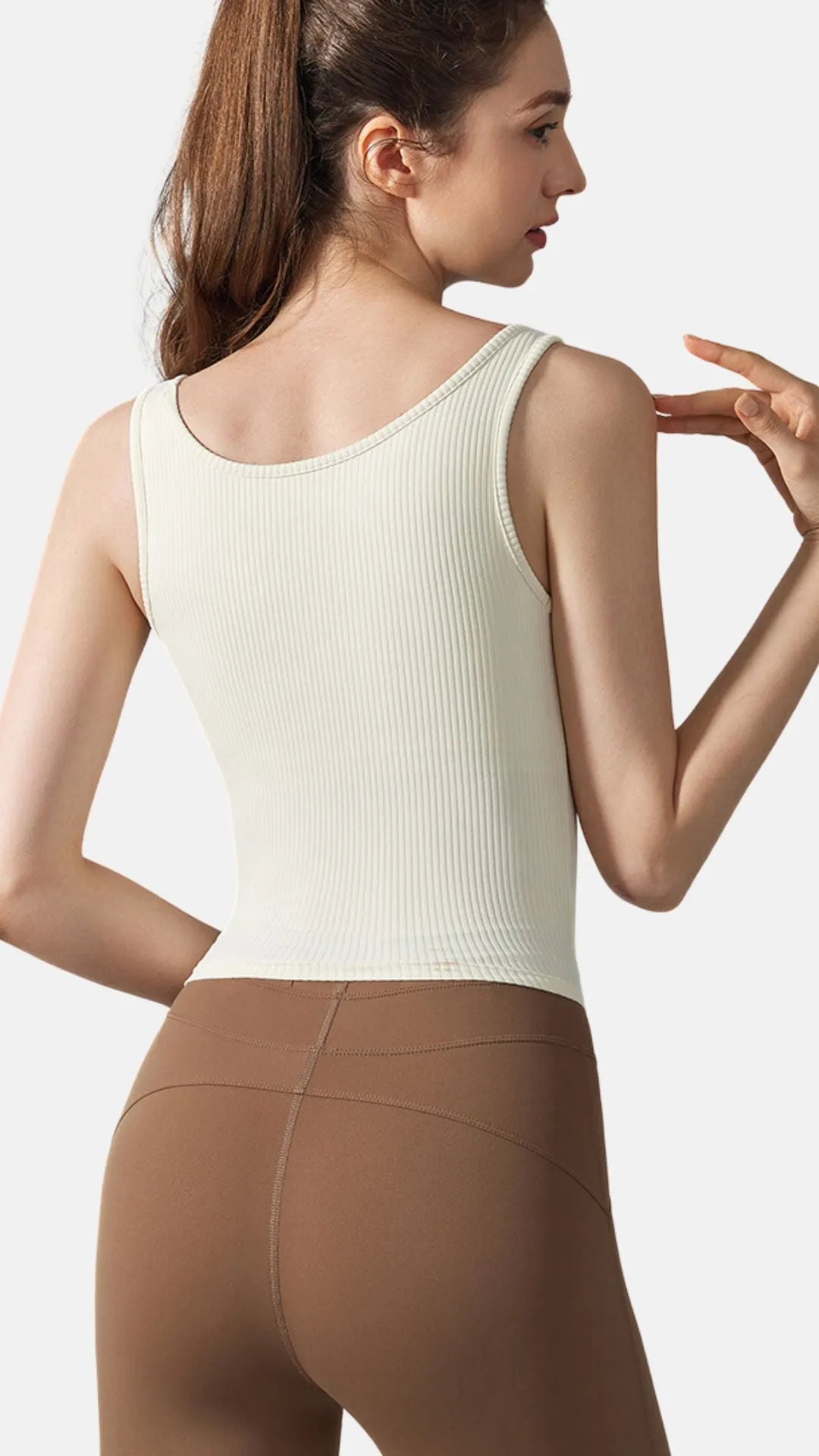 Serene Elegance Ribbed Tank Bra