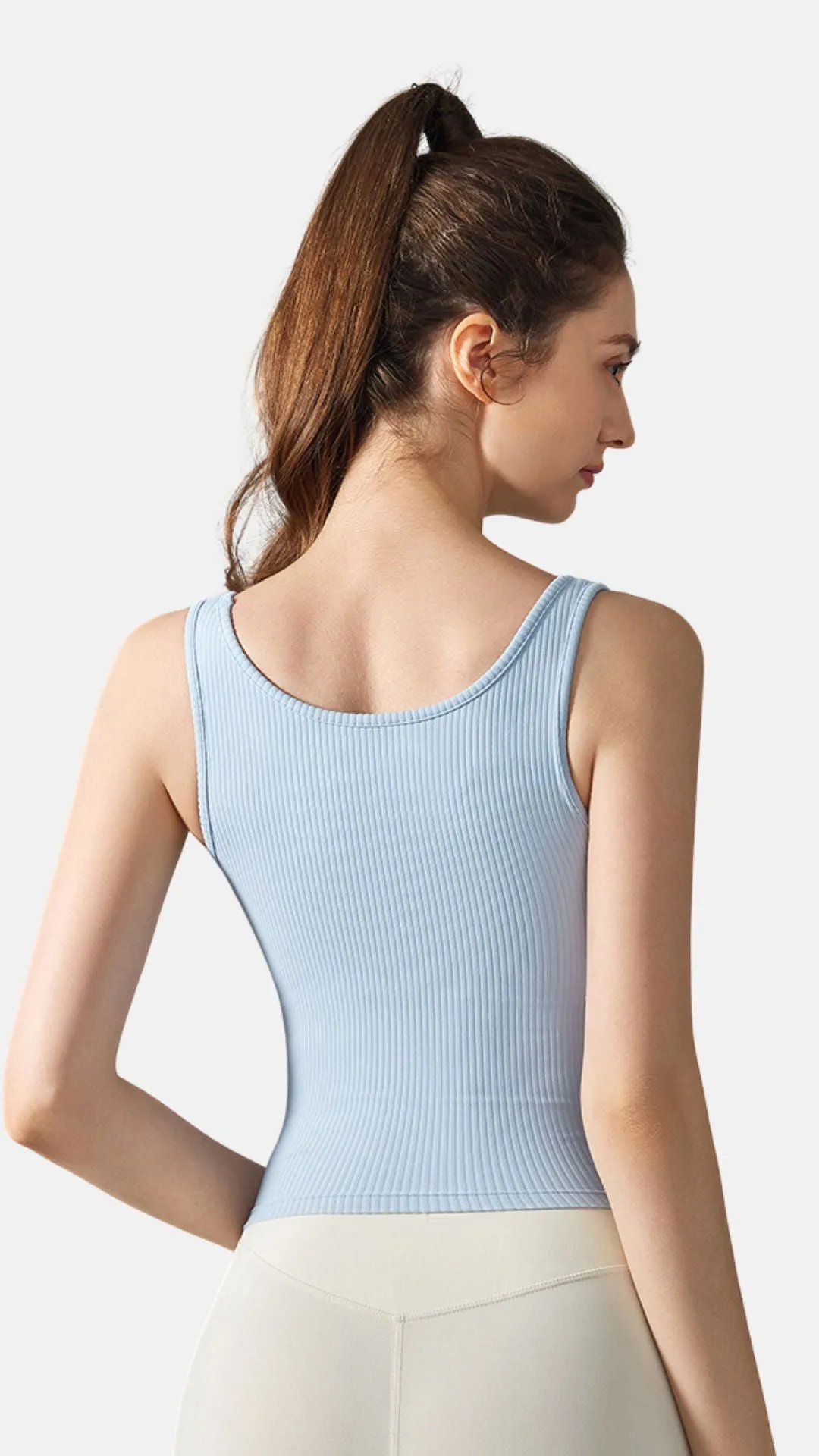 Serene Elegance Ribbed Tank Bra