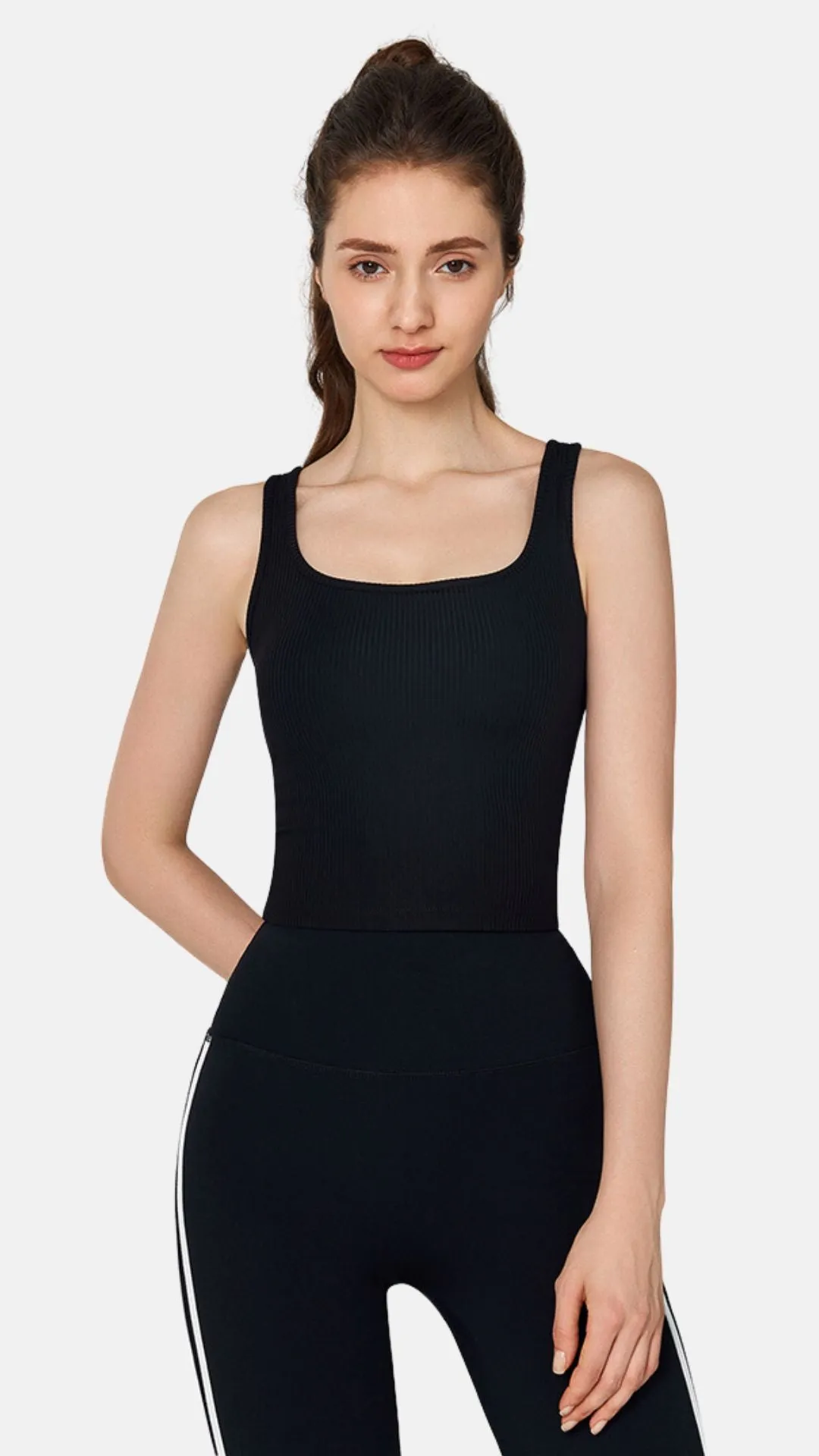 Serene Elegance Ribbed Tank Bra