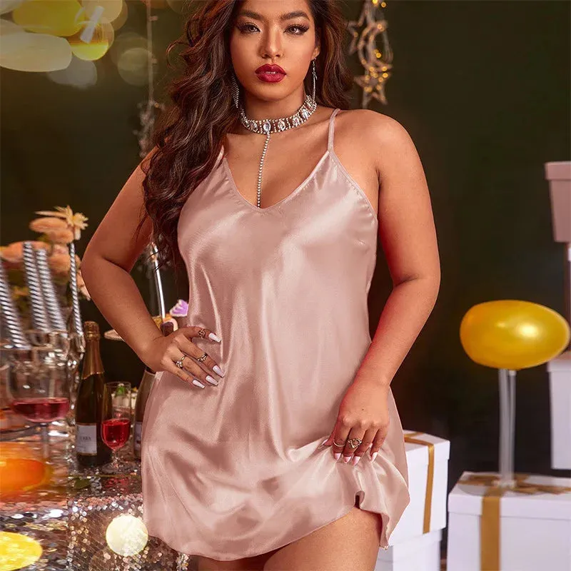 Sexy Bathrobe Gown & Satin Home Dress