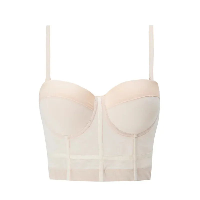 Sexy Black Transparent Bra Mesh Push-Up Bralet