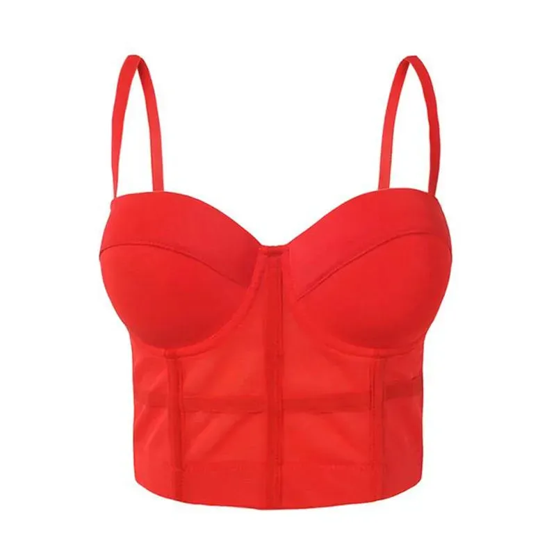 Sexy Black Transparent Bra Mesh Push-Up Bralet