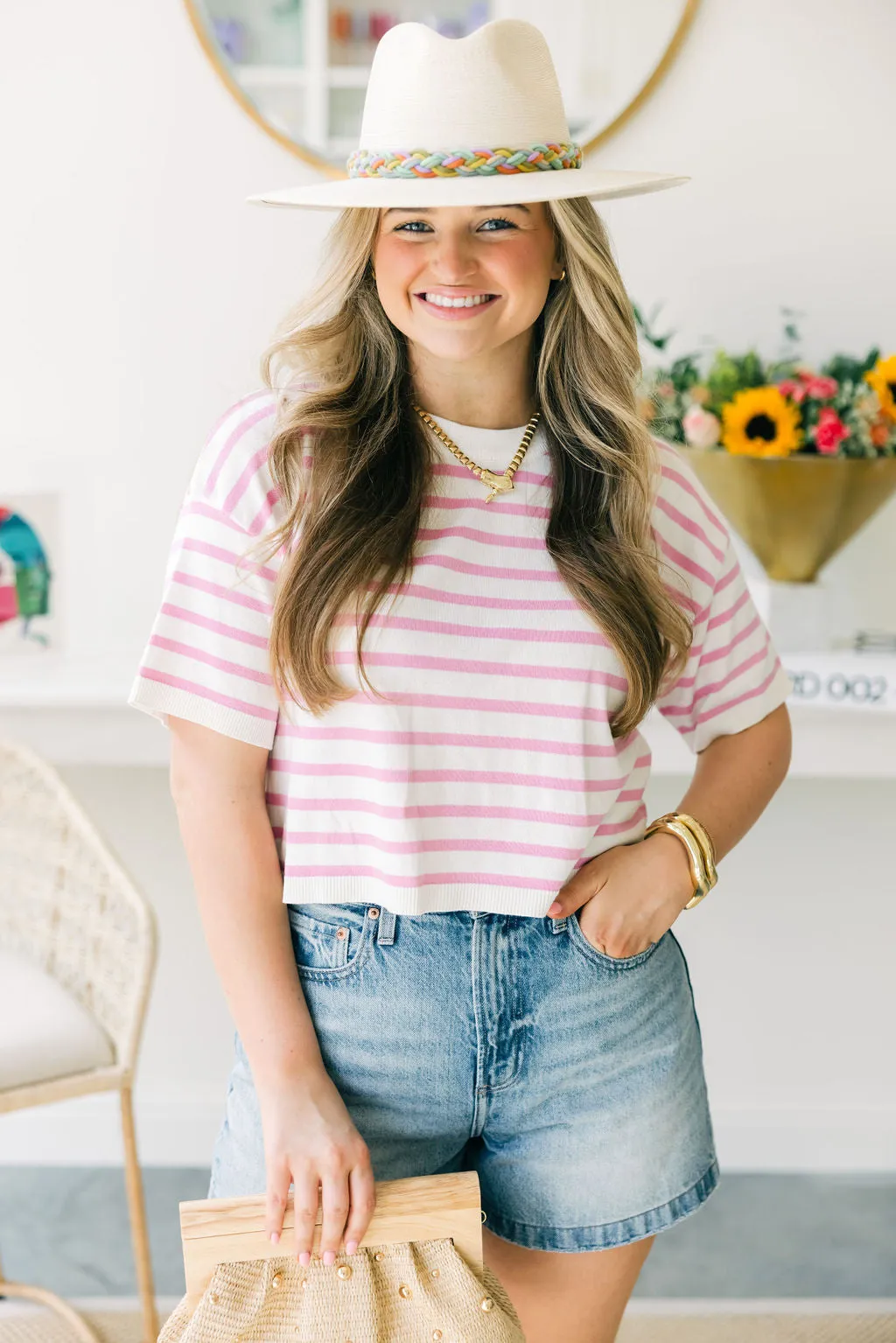 She's Loving It Stripe Top