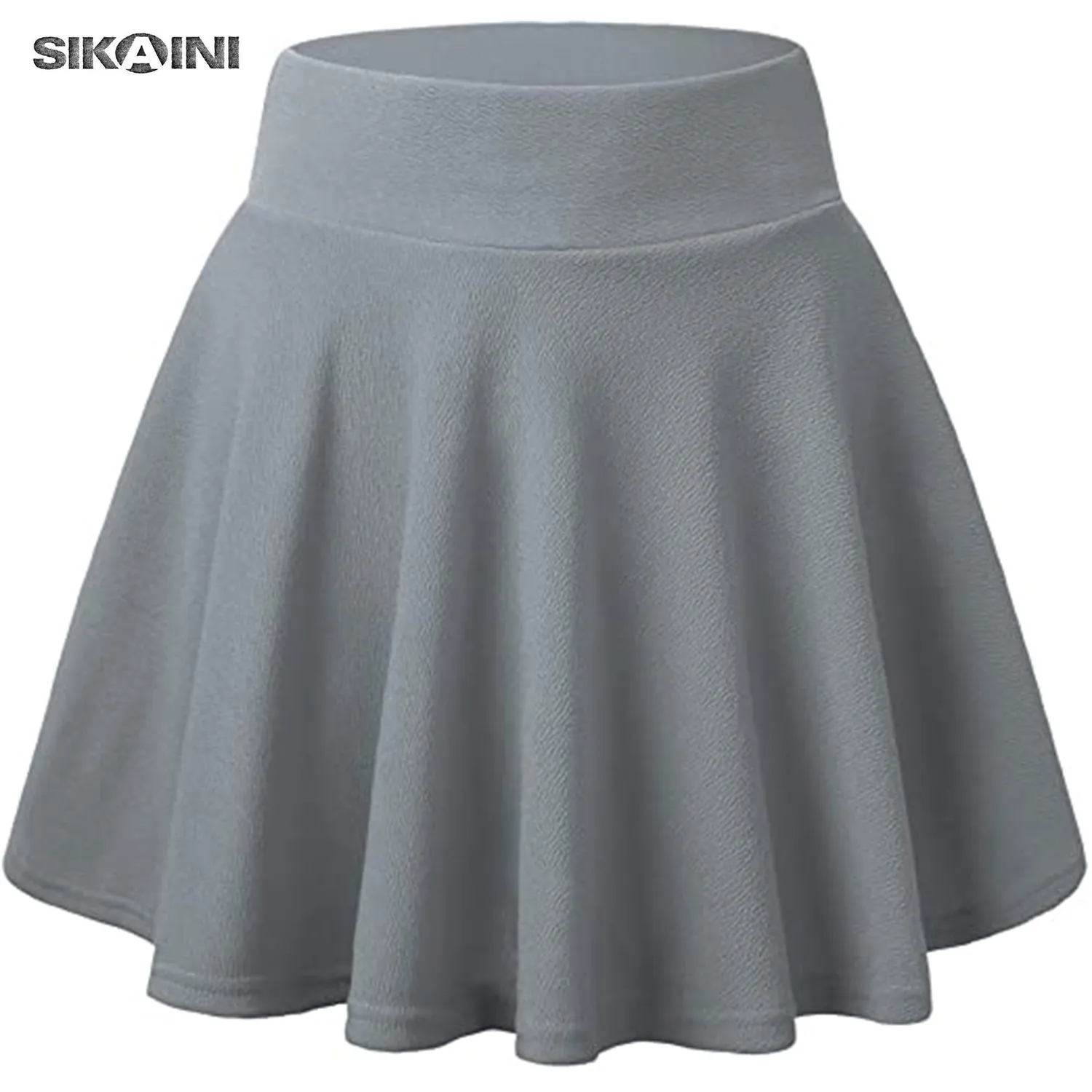 SIKAINI Women's Casual Stretchy Flared Pleated Mini Skater Skirt with Shorts