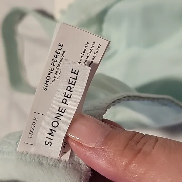 Simone Perele Bra Delice Full Cup Sea Green 32F 34E Feminine Embroidery New