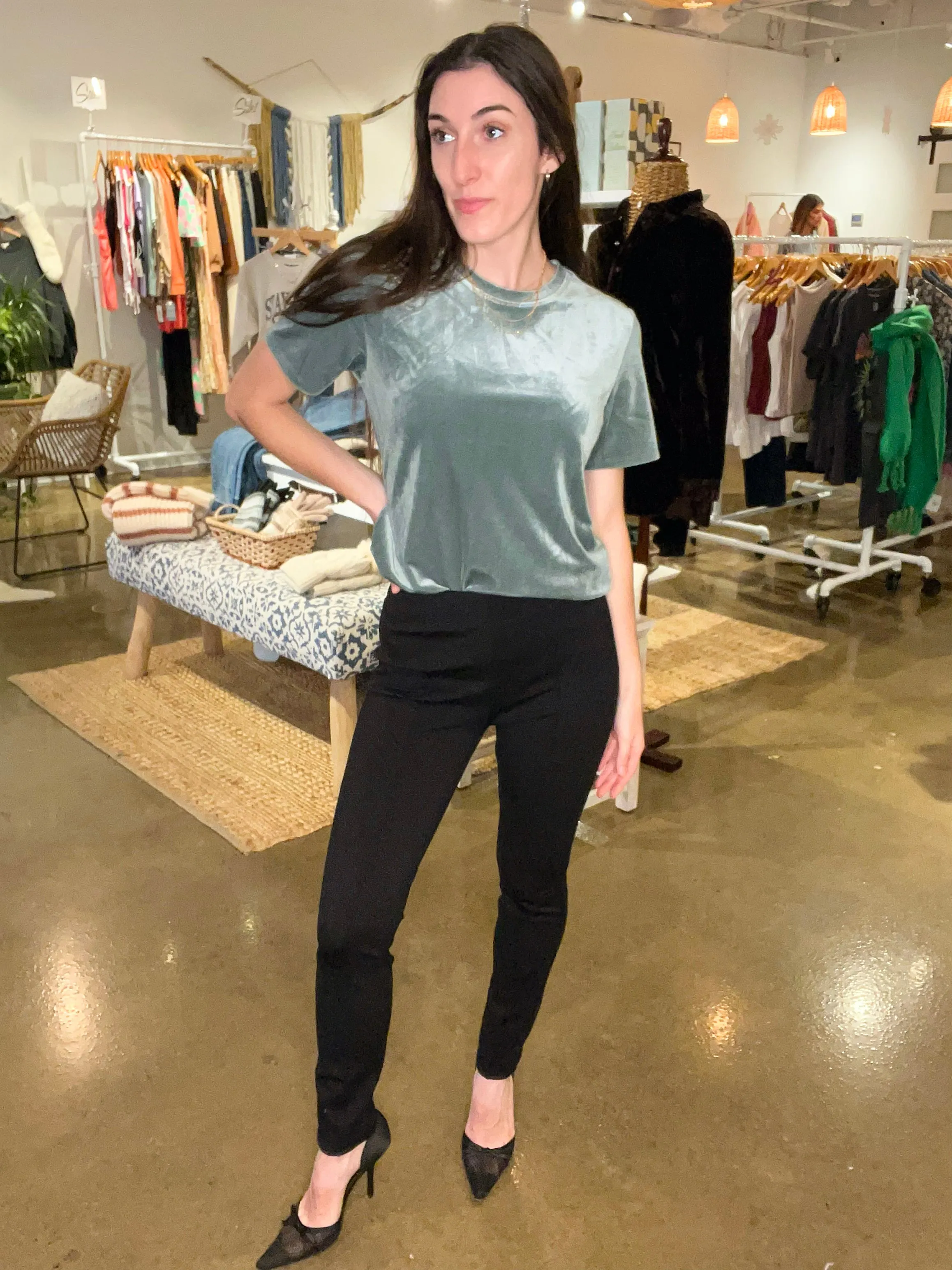 Simone Velvet Top