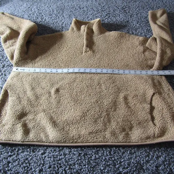 Skims Pullover Womens 4X/5X Camel Cozy Knit Sherpa Fuzzy Casual Preppy