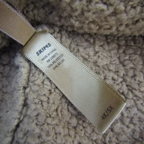 Skims Pullover Womens 4X/5X Camel Cozy Knit Sherpa Fuzzy Casual Preppy