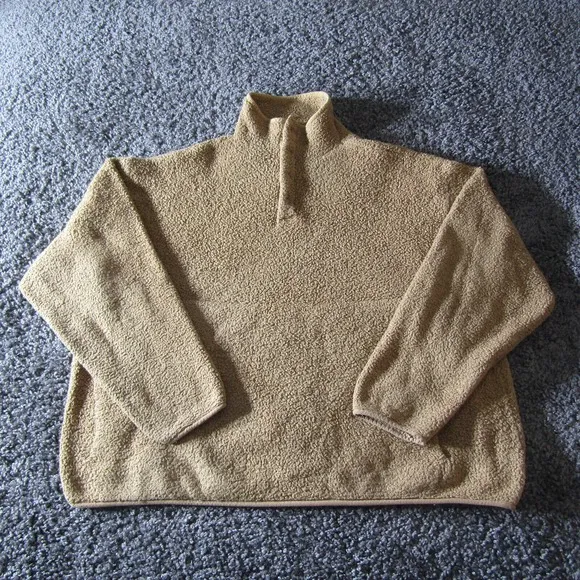 Skims Pullover Womens 4X/5X Camel Cozy Knit Sherpa Fuzzy Casual Preppy
