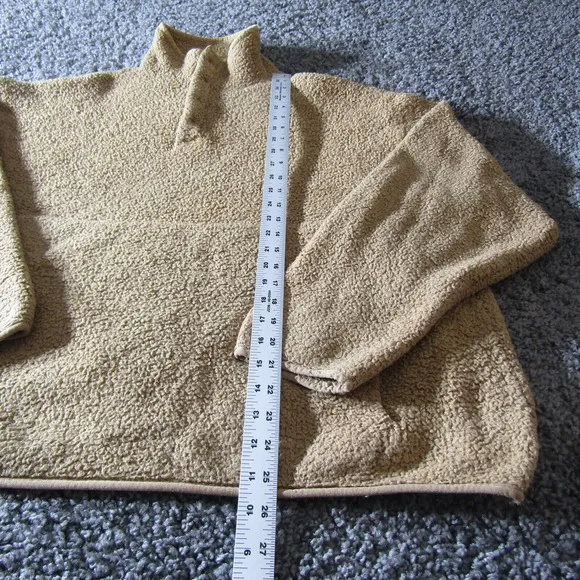 Skims Pullover Womens 4X/5X Camel Cozy Knit Sherpa Fuzzy Casual Preppy