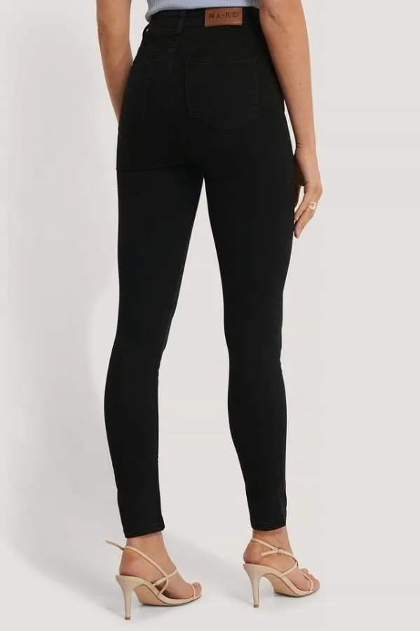 Skinny Fit Mid-Rise Slash Knee Stretchable Jeans