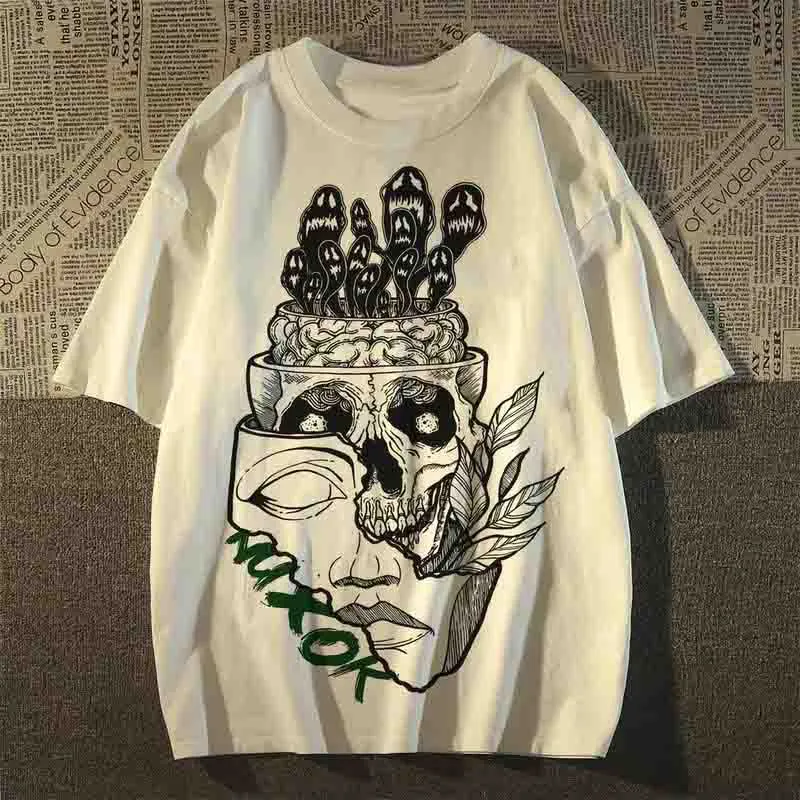 Skull print tee-D786  | Inspanda