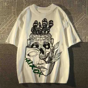 Skull print tee-D786  | Inspanda