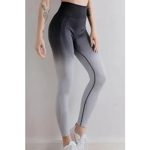 Sleek Gradient Ombre High Waist Sports Leggings