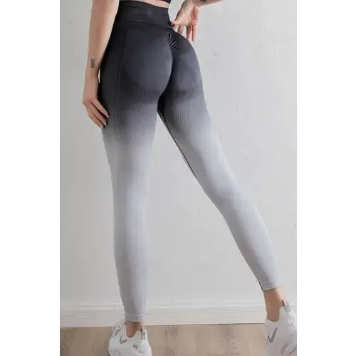 Sleek Gradient Ombre High Waist Sports Leggings