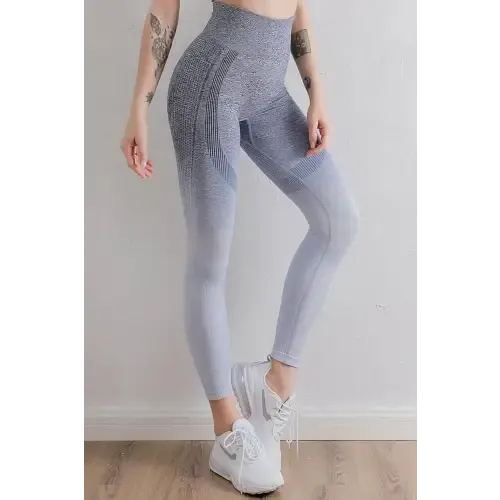 Sleek Gradient Ombre High Waist Sports Leggings