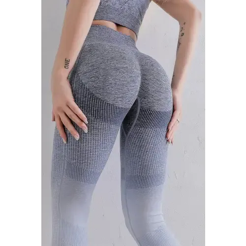Sleek Gradient Ombre High Waist Sports Leggings