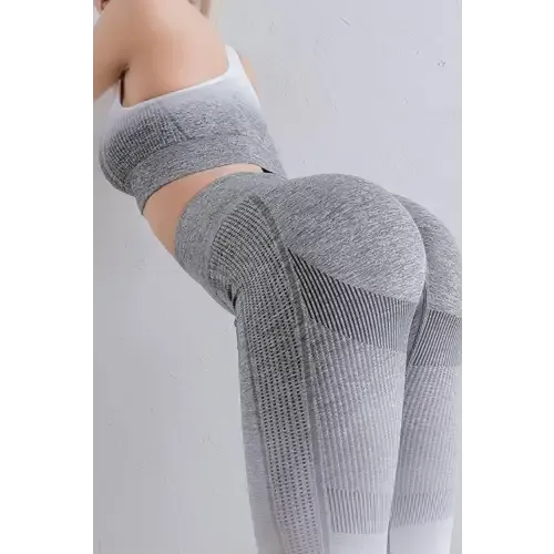 Sleek Gradient Ombre High Waist Sports Leggings