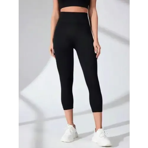 Sleek High Waist Cropped Active Leggings for Ultimate Performance