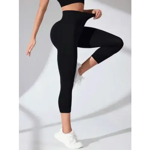 Sleek High Waist Cropped Active Leggings for Ultimate Performance