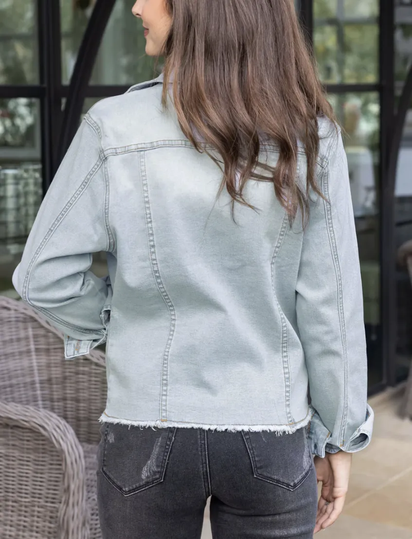 Soft Wash Denim Jacket in Light Wash