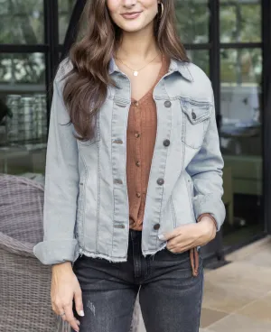Soft Wash Denim Jacket in Light Wash