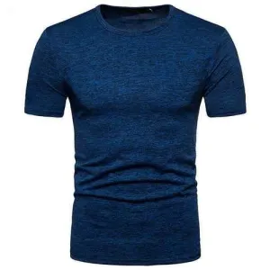 Solid Color Slim Fit Basic Casual T Shirt