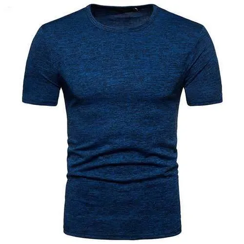 Solid Color Slim Fit Basic Casual T Shirt